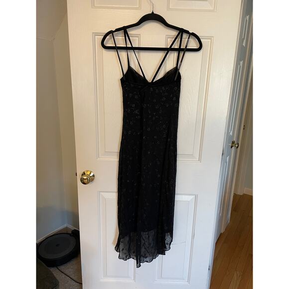 Y2K Rampage Clothing Company Dress Black Large Made in USA Cowl Neck StyleHW27K6 - Picture 2 of 12